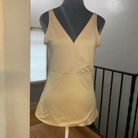 SPANX Faux Wrap Shapewear Sleeveless Cami Womens Sz XL Beige Minimalist Surplice - Picture 5 of 8